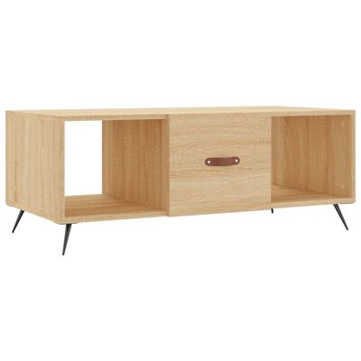 vidaXL Tavolino da Salotto Rovere Sonoma 102x50x40cm Legno Multistrato