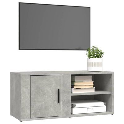 vidaXL Mobile Porta TV Grigio Cemento 80x31,5x36 cm Legno Multistrato