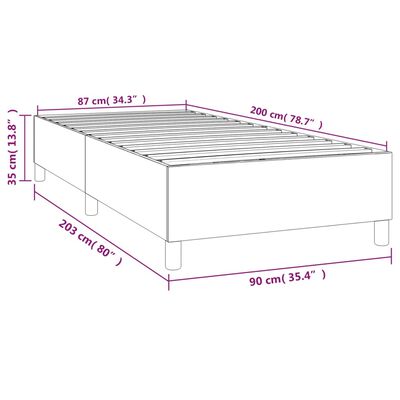 vidaXL Giroletto Grigio Chiaro 90x200 cm in Velluto