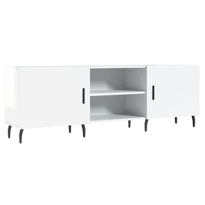 vidaXL Mobile Porta TV Bianco Lucido 150x30x50 cm in Legno Multistrato