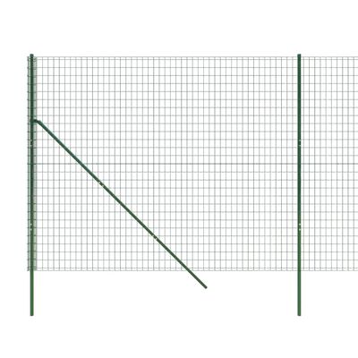 vidaXL Recinzione Metallica Verde 1,4x25 m in Acciaio Zincato