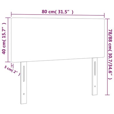 vidaXL Testiera a LED Crema 80x5x78/88 cm in Tessuto