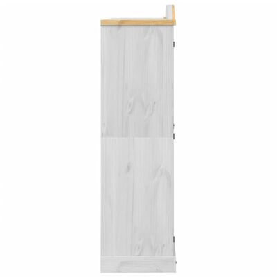 vidaXL Armadio Corona Bianco 151,5x52x186 cm in Legno Massello di Pino