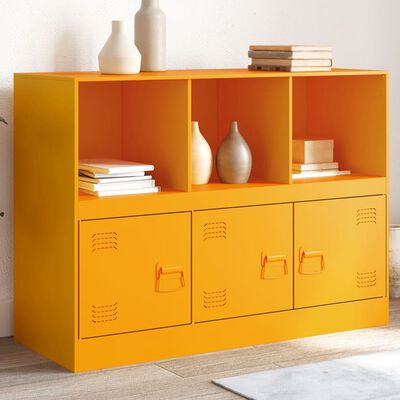 vidaXL Credenza Giallo Senape 99x39x73 cm in Acciaio