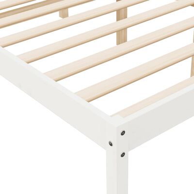 vidaXL Letto per Anziani Bianco 120x190 cm Small Double Legno di Pino