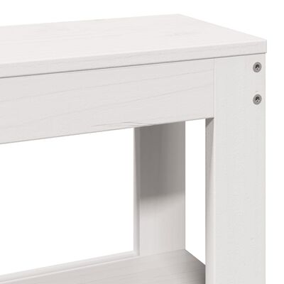 vidaXL Giroletto con Testiera Bianco 75x190 cm Legno Massello di Pino