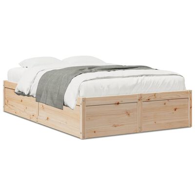 vidaXL Letto senza Materasso 135x190 cm in Legno Massello di Pino