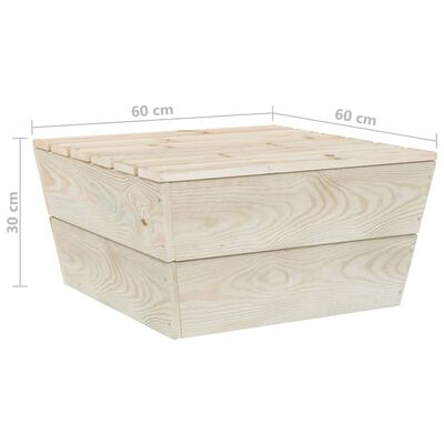 vidaXL Set Divani da Giardino 2 pz in Legno di Abete Impregnato