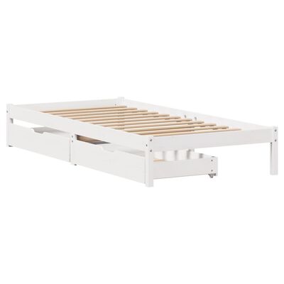 vidaXL Letto senza Materasso Bianco 90x200 cm Legno Massello di Pino