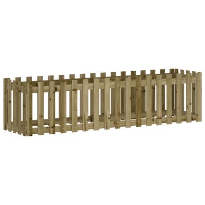 vidaXL Fioriera da Giardino Recinzione 200x50x50cm Pino Impregnato