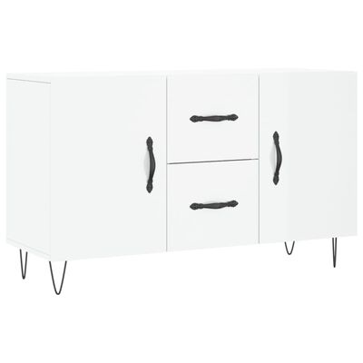 vidaXL Credenza Bianco Lucido 100x36x60 cm in Legno Multistrato