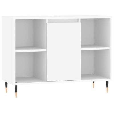 vidaXL Mobile da Bagno Bianco 80x33x60 cm in Legno Multistrato