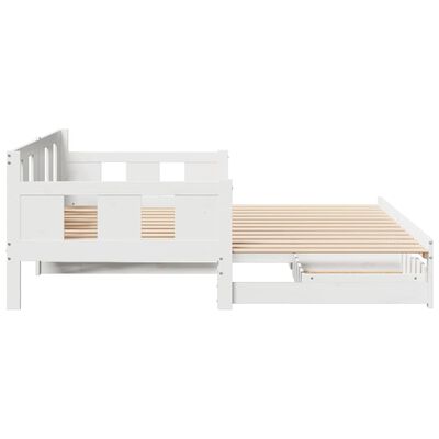 vidaXL Dormeuse Letto Estraibile e Cassetti Bianca 80x200cm Legno Pino