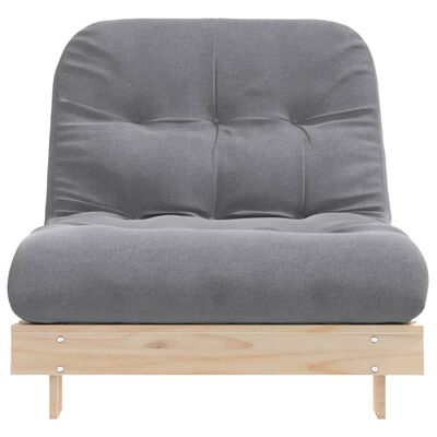 vidaXL Divano Letto Futon con Materasso 90x206x11 Legno Massello Pino