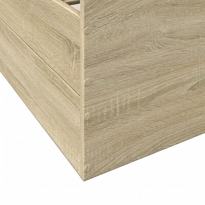 vidaXL Giroletto Cassetti Rovere Sonoma 100x200 cm Legno Multistrato