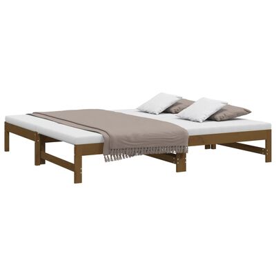 vidaXL Dormeuse Estraibile Ambra 2x(75x190) cm Legno Massello di Pino