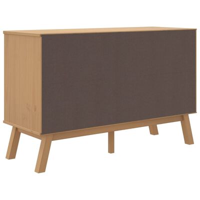 vidaXL Credenza OLDEN Bianca e Marrone 114x43x73,5 cm Massello di Pino