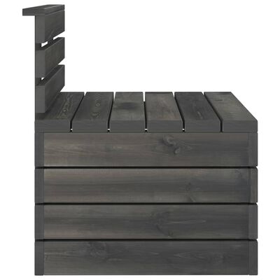 vidaXL Set Divani da Giardino su Pallet 6 pz Legno Pino Grigio Scuro