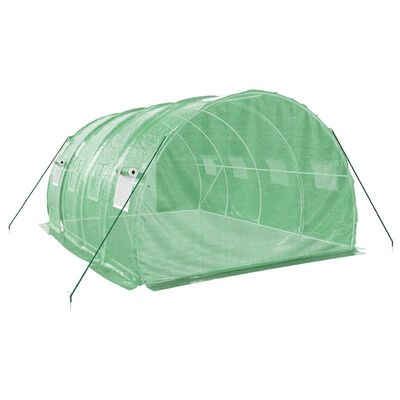 vidaXL Serra con Telaio in Acciaio Verde 12 m² 4x3x2 m