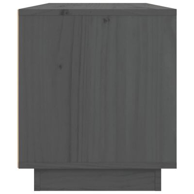 vidaXL Mobile Porta TV Grigio 80x34x40 cm in Legno Massello di Pino