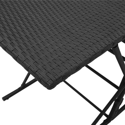 vidaXL Set da Pranzo da Giardino 7 pz Nero con Cuscini in Polyrattan