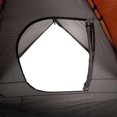 vidaXL Tenda da Campeggio a Cupola 6 Persone Arancione Impermeabile