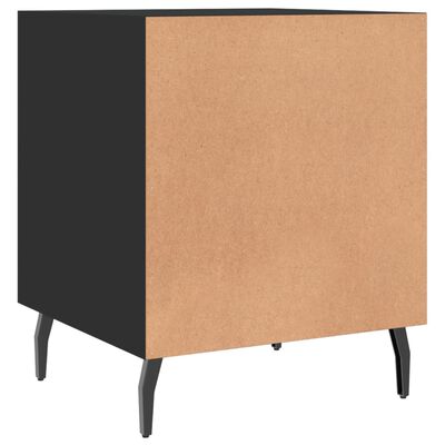 vidaXL Comodini 2 pz Neri 40x40x50 cm in Legno Multistrato