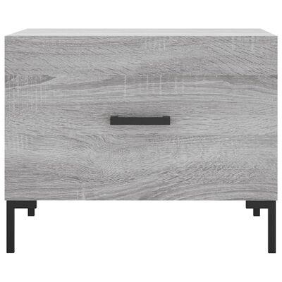 vidaXL Tavolino da Salotto Grigio Sonoma 50x50x40 cm Legno Multistrato