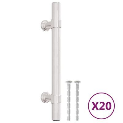 vidaXL Maniglie per Mobili 20pz Argento 96mm in Acciaio Inox