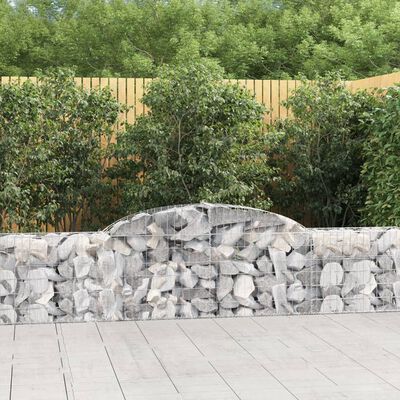 vidaXL Cesti Gabbioni ad Arco 17 pz 300x30x60/80 cm Ferro Zincato