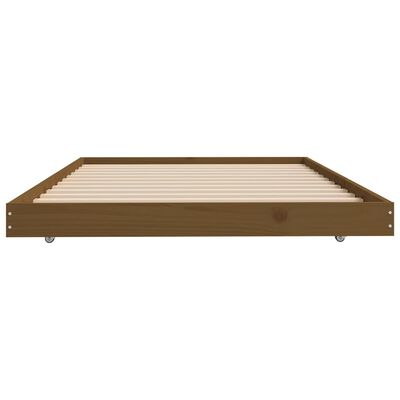 vidaXL Giroletto Marrone Ambra 100x200 cm in Legno Massello di Pino