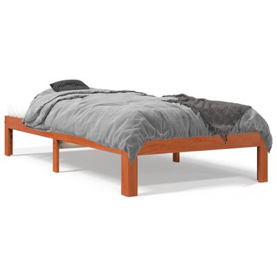 vidaXL Letto senza Materasso Marrone Cera 100x200 cm in Legno di Pino