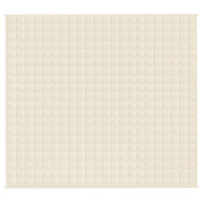 vidaXL Coperta Ponderata Crema Chiaro 200x230 cm 9 kg Tessuto