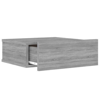 vidaXL Comodini Pensili Grigio Sonoma 2pz 40x30x15cm Legno Multistrato