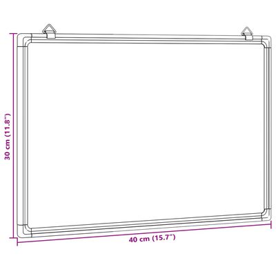 vidaXL Lavagna Magnetica 40x30x1,7 cm in Alluminio