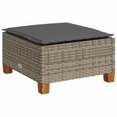 vidaXL Set Divano da Giardino 6 pz con Cuscini Grigio in Polyrattan