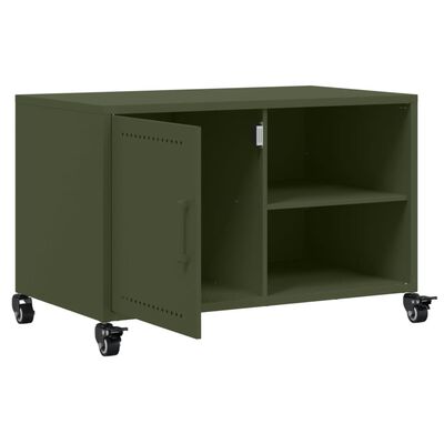 vidaXL Mobile TV Verde Oliva 68x39x43,5 cm in Acciaio