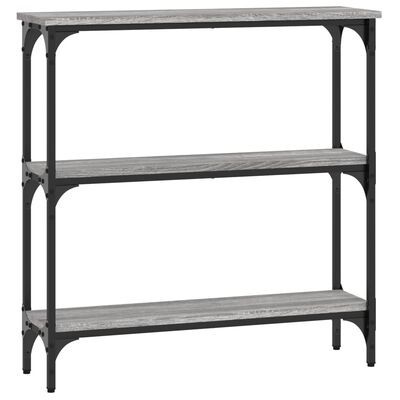 vidaXL Tavolino Consolle Grigio Sonoma 75x22,5x75 cm Legno Multistrato