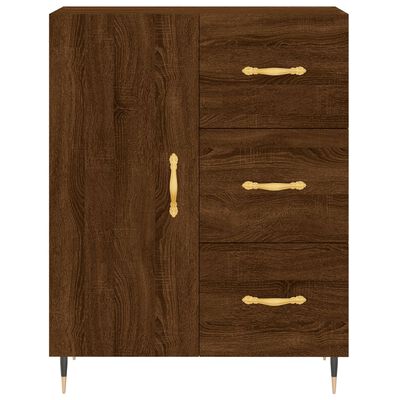 vidaXL Credenza Rovere Marrone 69,5x34x180 cm in Legno Multistrato