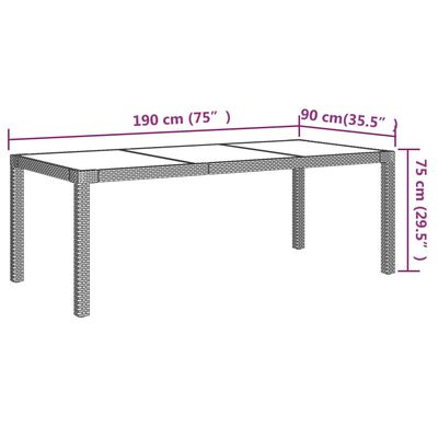 vidaXL Set da Pranzo da Giardino 7 pz con Cuscini in Polyrattan Nero