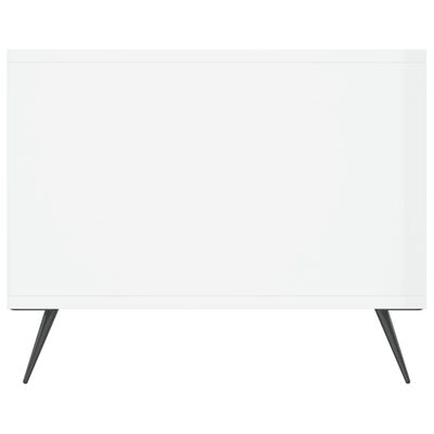 vidaXL Tavolino da Salotto Bianco Lucido 102x50x40cm Legno Multistrato