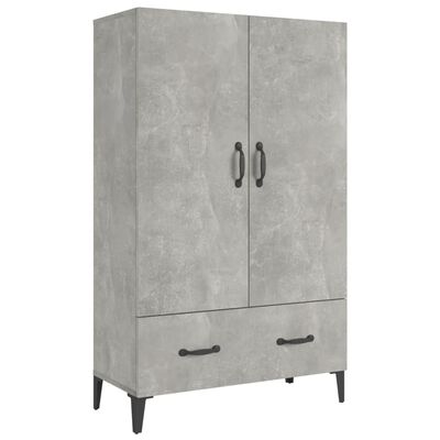 vidaXL Credenza Grigio Cemento 70x31x115 cm in Legno Multistrato