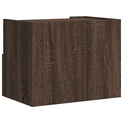 vidaXL Comodini a Muro 2 pz Rovere Marrone 45x30x35 cm