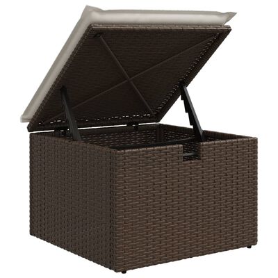 vidaXL Set Divani da Giardino 9pz con Cuscini Marrone in Polyrattan