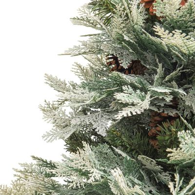 vidaXL Albero di Natale Preilluminato con Pigne Verde 120 cm PVC e PE