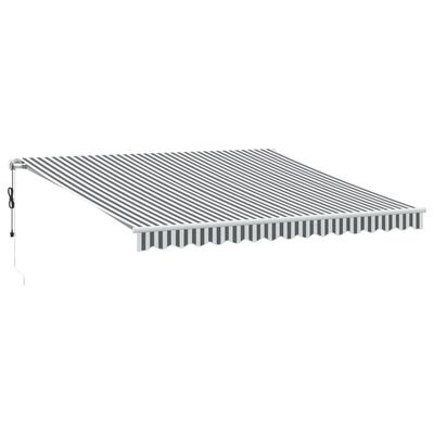 vidaXL Tenda Sole Retrattile Automatica 400x350 cm Antracite e Bianco