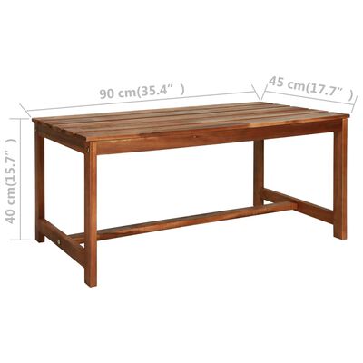 vidaXL Set da Pranzo da Giardino 4 pz in Legno Massello di Acacia