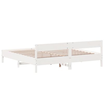 vidaXL Giroletto senza Materasso Bianco 180x200 cm Legno Massello Pino