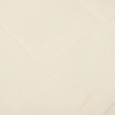 vidaXL Coperta Ponderata Crema Chiaro 137x200 cm 6 kg Tessuto