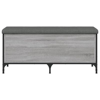 vidaXL Panca Portaoggetti Grigio Sonoma 102x42x45 cm Legno Multistrato